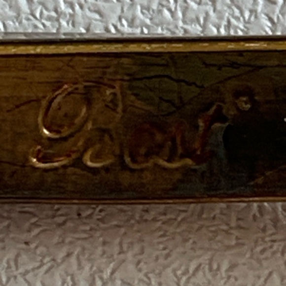 Brass collar necklace signed Best. - Picture 3 of 3